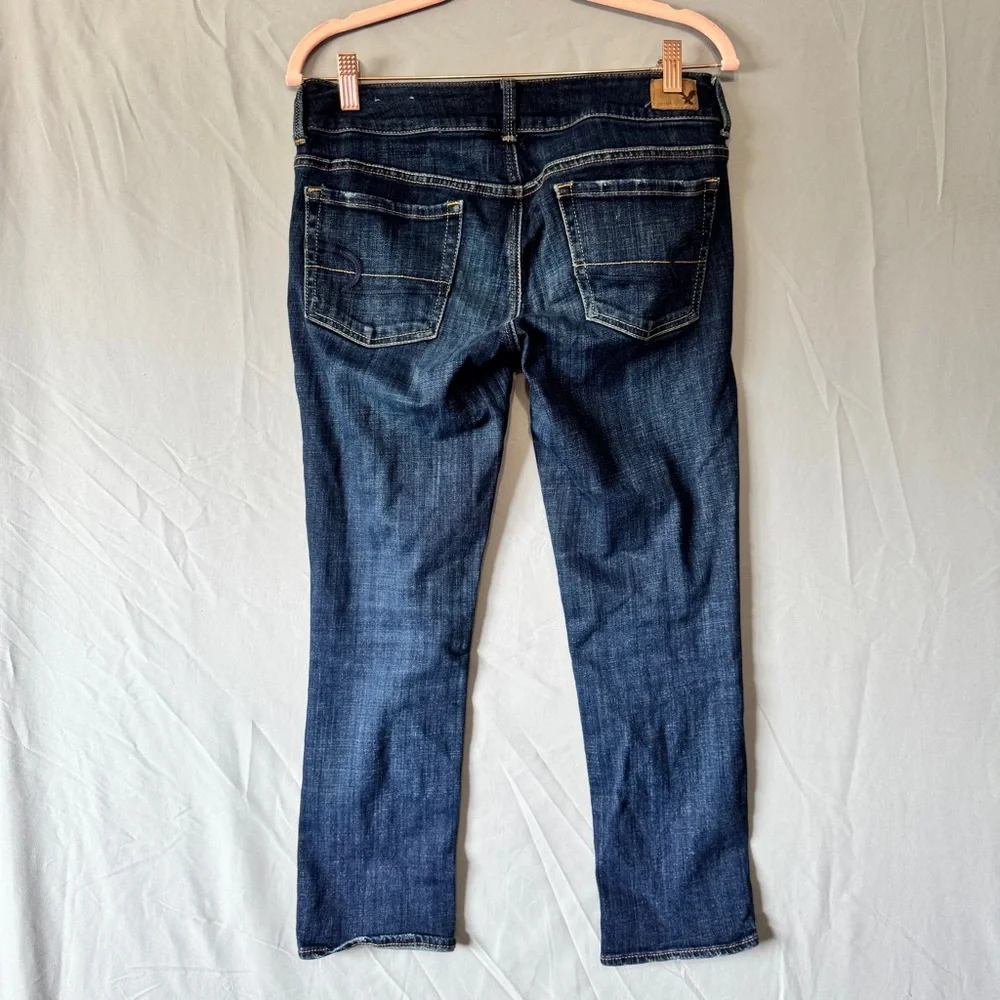 American Eagle Womens Artist Crop Stretch Capris Size 6 Blue Capsule Normcore - Picture 4 of 6